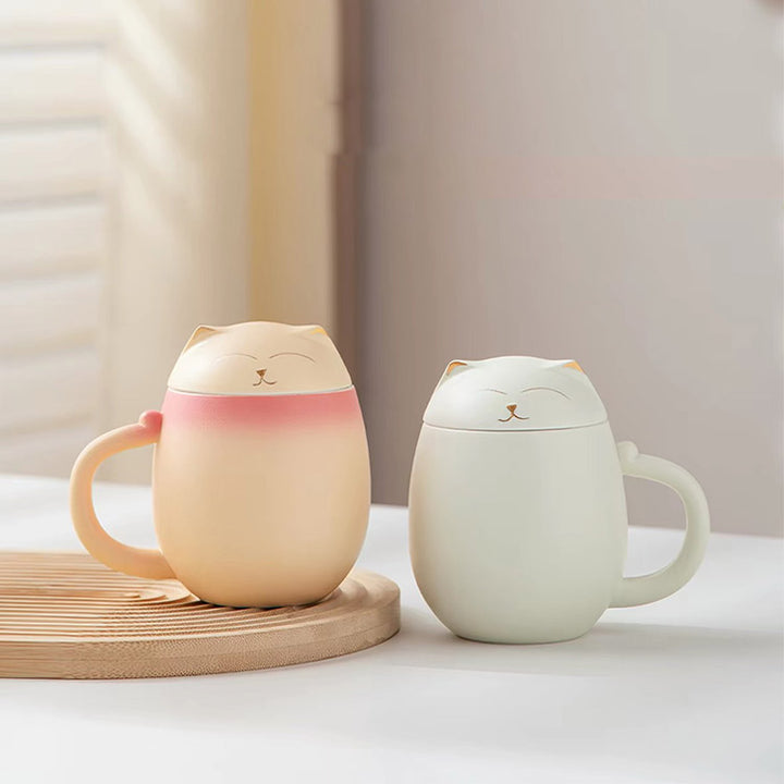 The Daily Meow - Personalized orange cat infuser mug