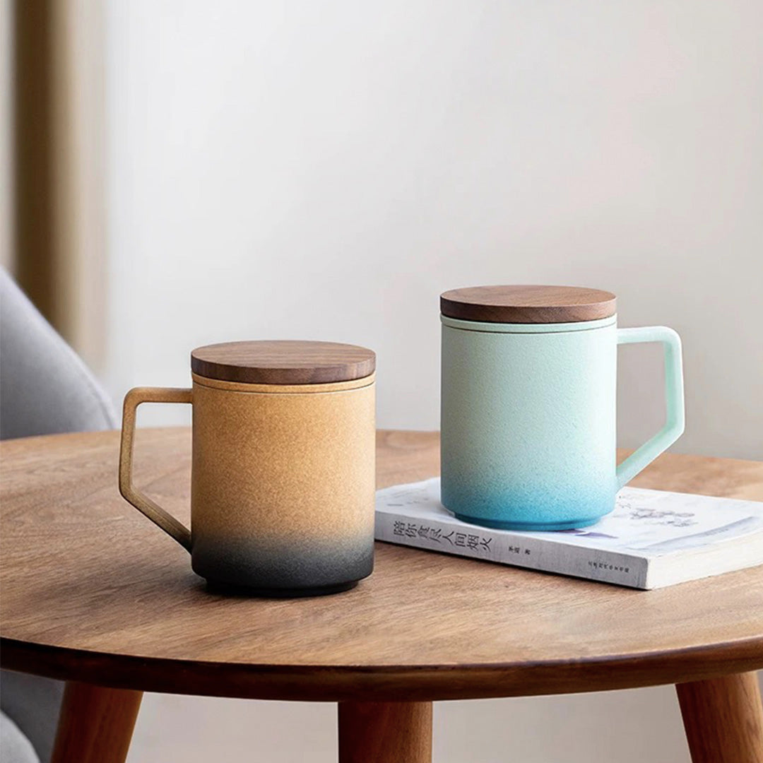 Emotion - Ceramic tea mug with infuser and lid - Teaware Space