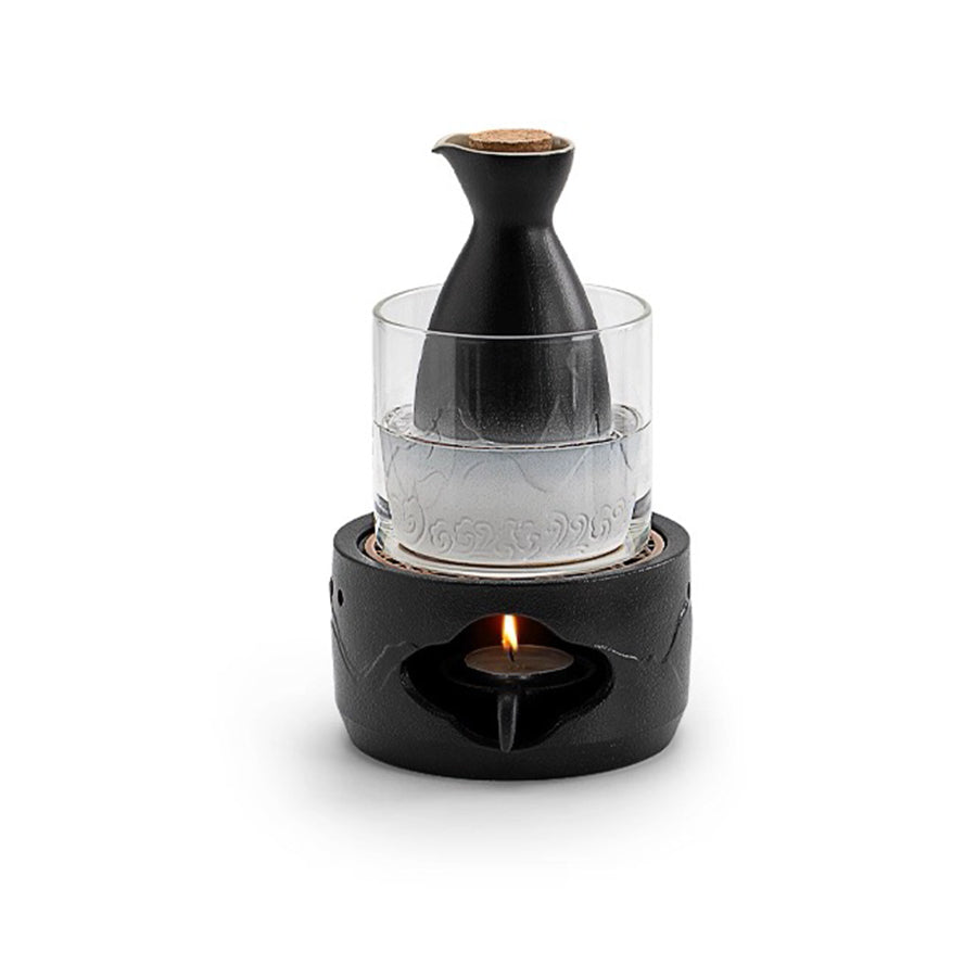 Mountain and Sea - Authentic hot sake set with warmer