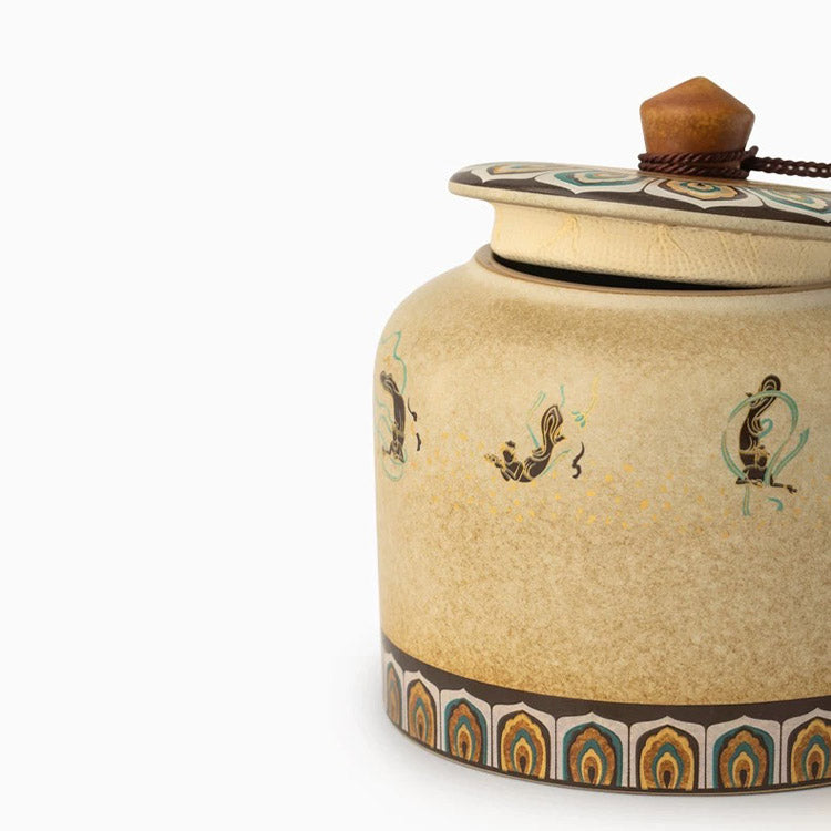Flying Apsaras - Mogao Grottoes handmade tea container