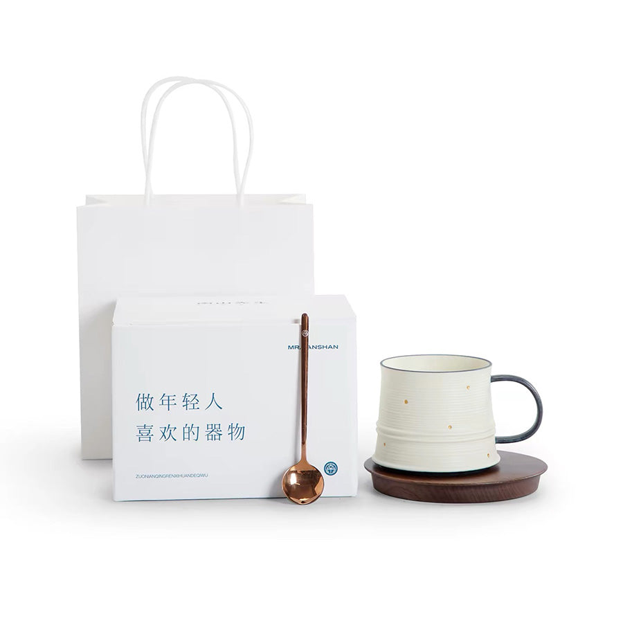 Shanti - ceramic latte mug with saucer