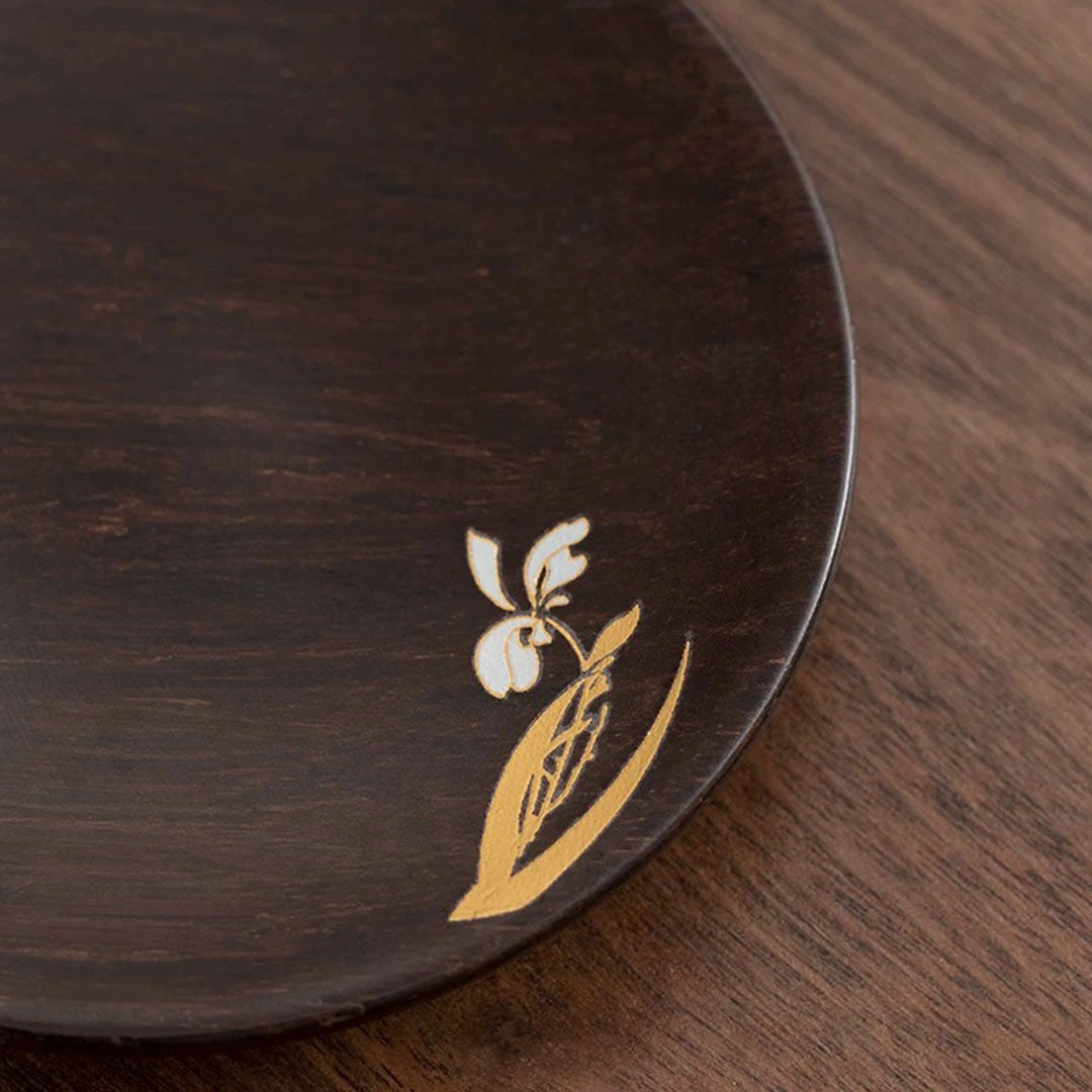 ensemble de sous-verres en bois de noyer vintage de 6 | décoration de table | Cadeau d'hôtesse