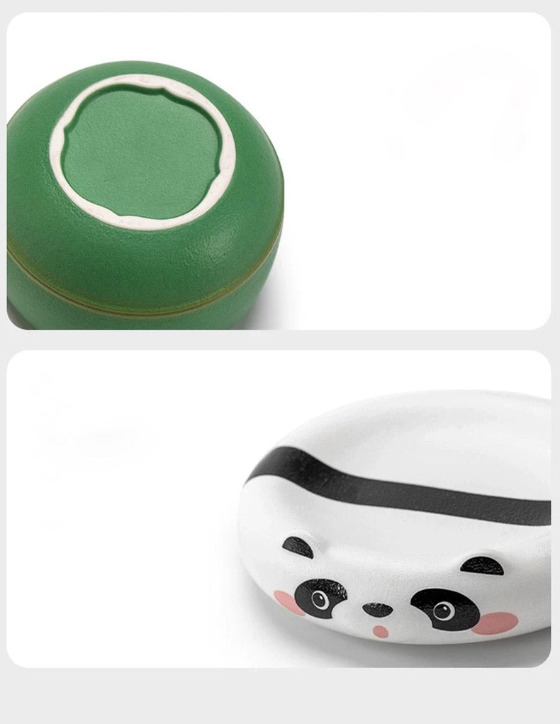 Cute Panda mug with infuser and saucer | Panda lover gift