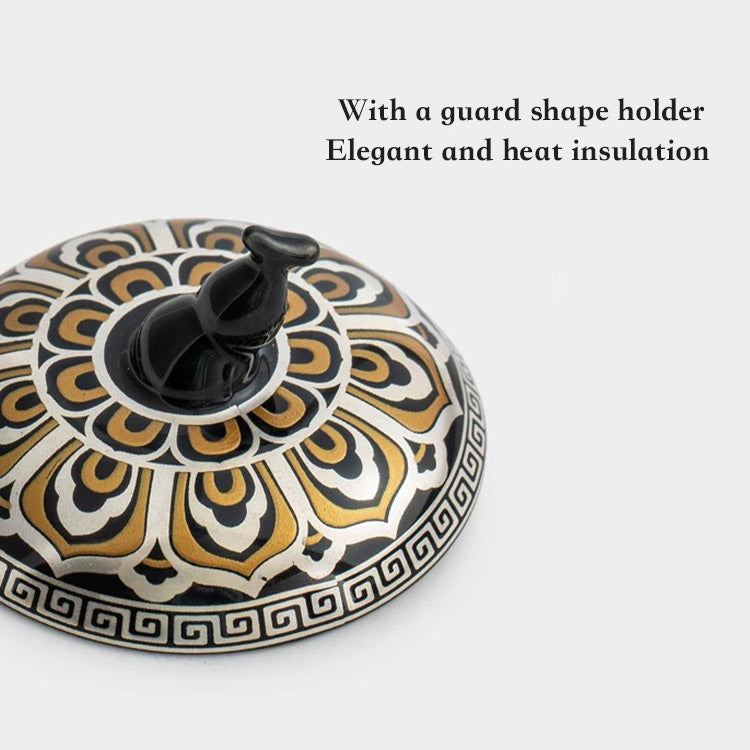 Thousand Buddha - Handmade silver and ceramic travel tea set - Teaware Space