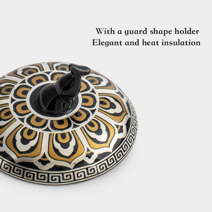 Thousand Buddha - Handmade silver and ceramic travel tea set - Teaware Space