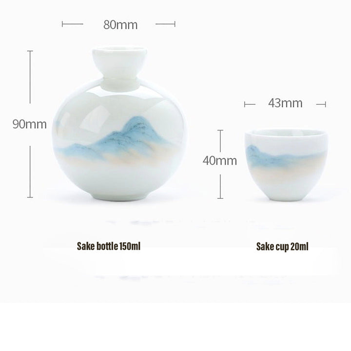 Handmade ceramic Mini Japanese sake set | Gift for man