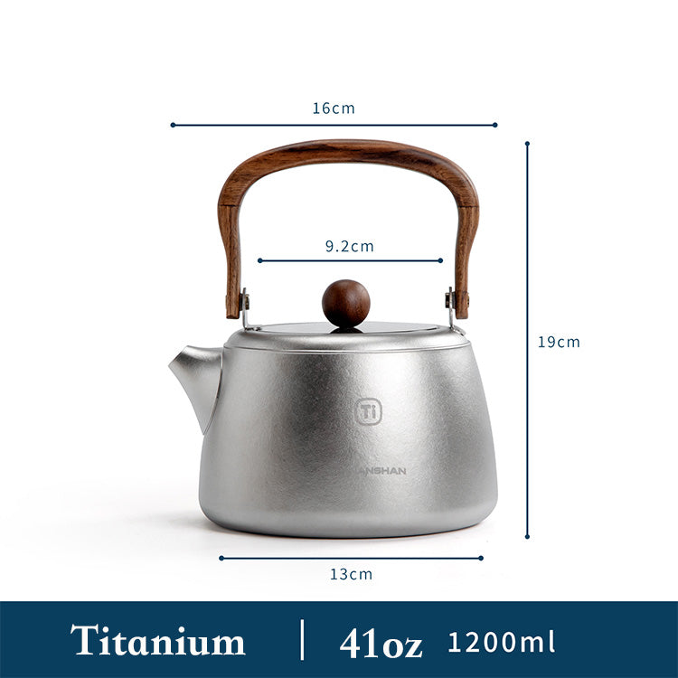 Free Soul - Titanium stovetop kettle with wooden holder - Teaware Space