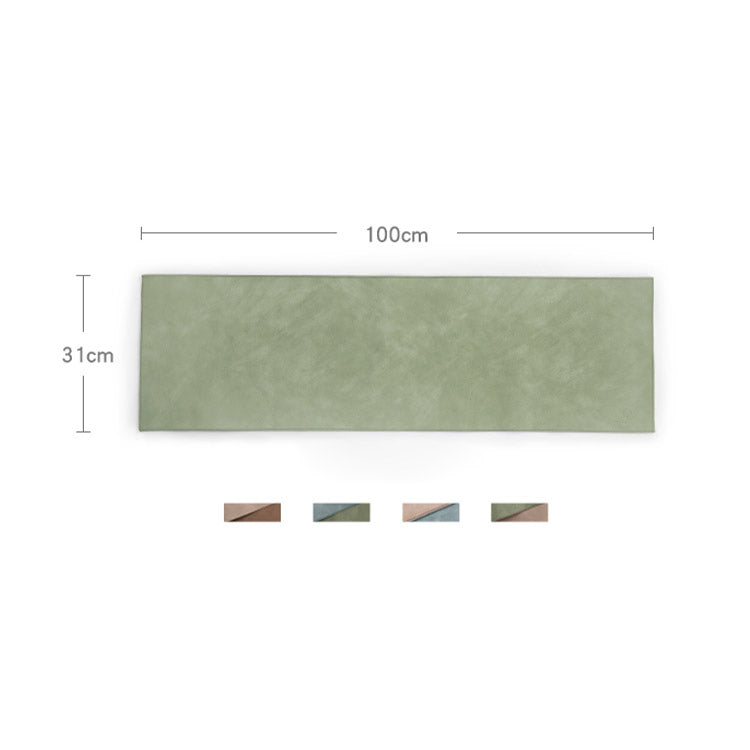 Chemin de table thé/café marron en cuir PU imperméable | Cadeau de pendaison de crémaillère