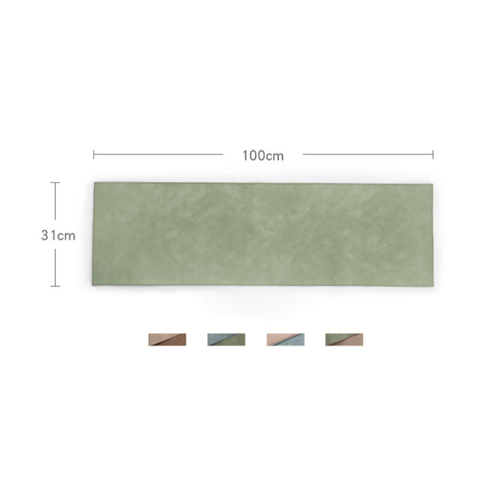 Chemin de table thé/café marron en cuir PU imperméable | Cadeau de pendaison de crémaillère