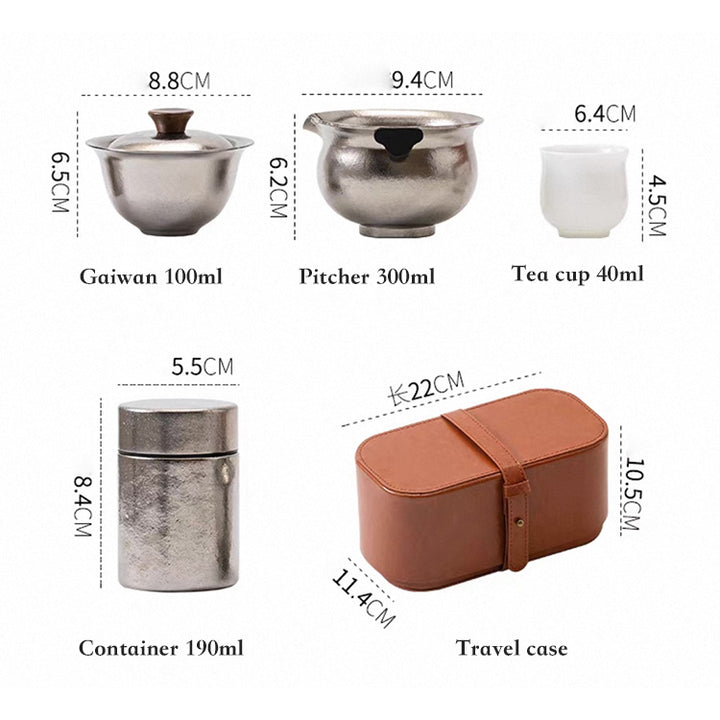 Essence | Titanium Gaiwan Tea Set with tea tin