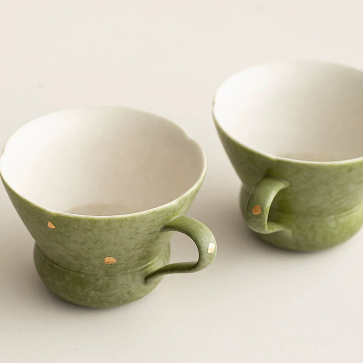 Partysu - Green boho espresso and tea cup