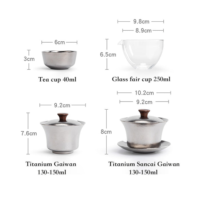 Free Soul  - Portable Titanium Gaiwan tea set for camping - Teaware Space