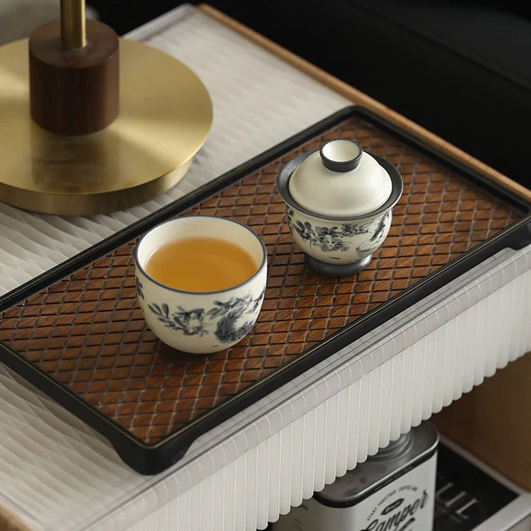 Blue and white cat - Travel gaiwan cat tea set for one - Teaware Space