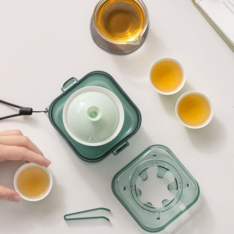 Cozy Corner - Green Gaiwan tea set with mini tray