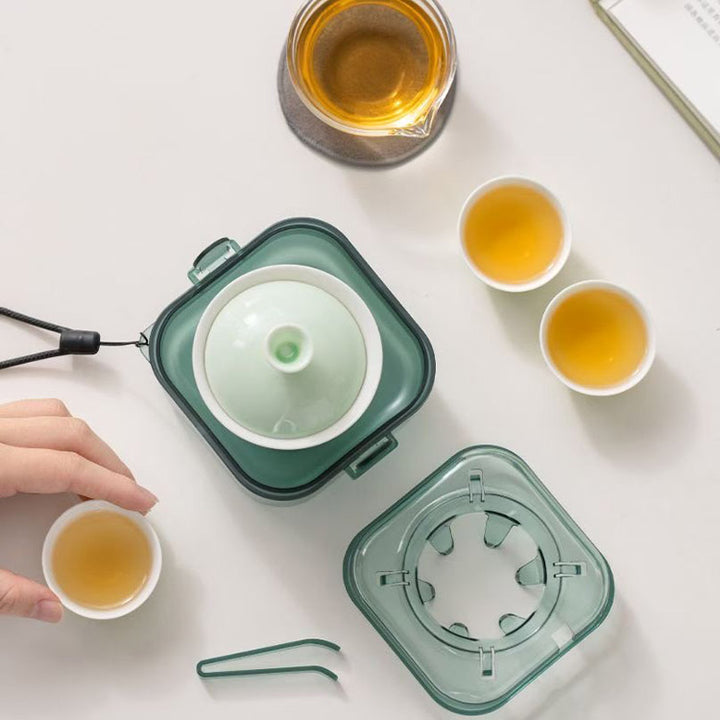 Cozy Corner - Green Gaiwan tea set with mini tray
