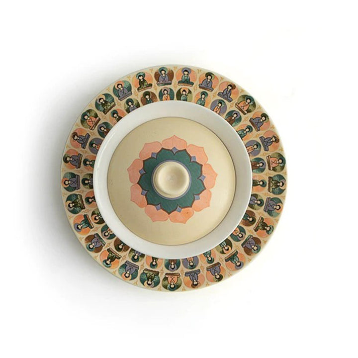 Thousand Buddha - Handmade Gaiwan tea set for one/two - Teaware Space