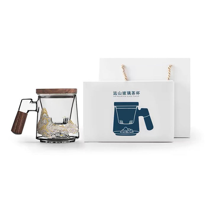 Peak and pit - 3D mountain glass tea cup 400ml