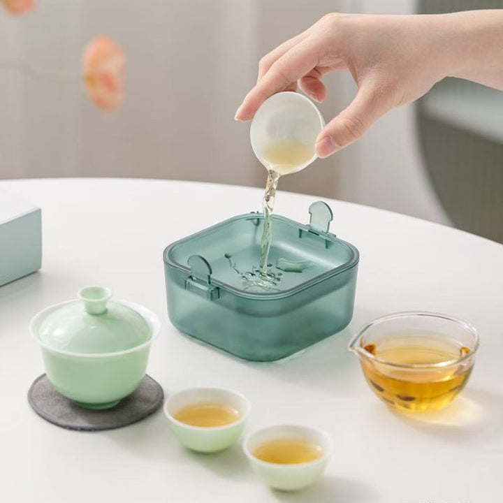 Cozy Corner - Green Gaiwan tea set with mini tray
