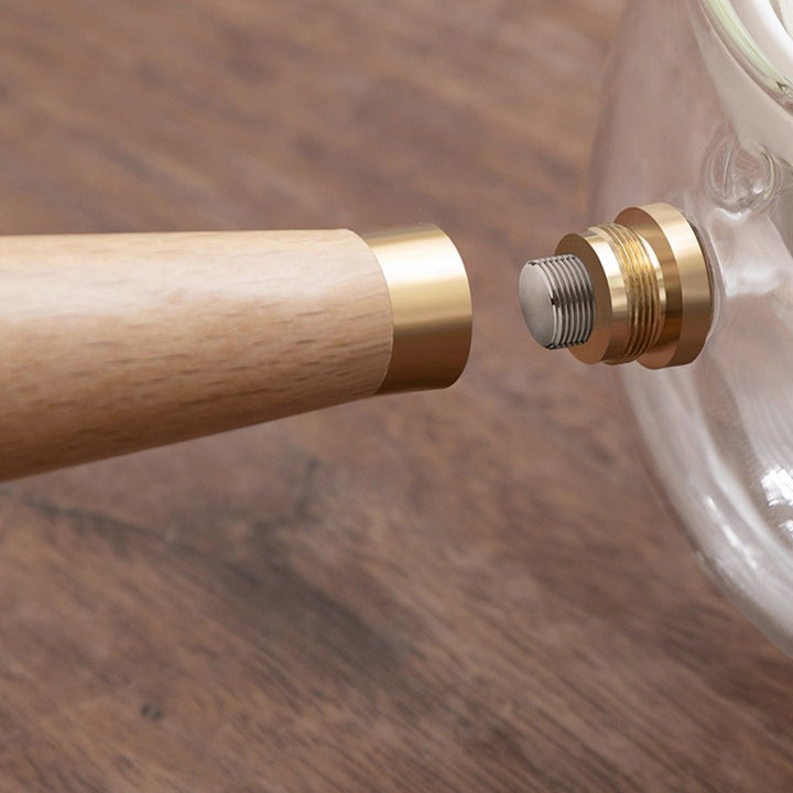 Minimalist glass teapot with rotate infuser