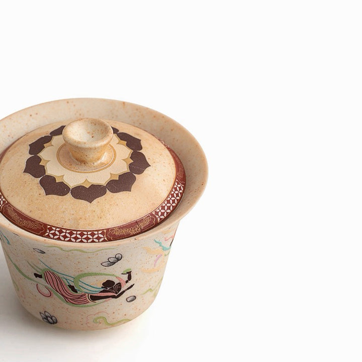 Dance with the flow - Handmade Chinese Gaiwan tea set