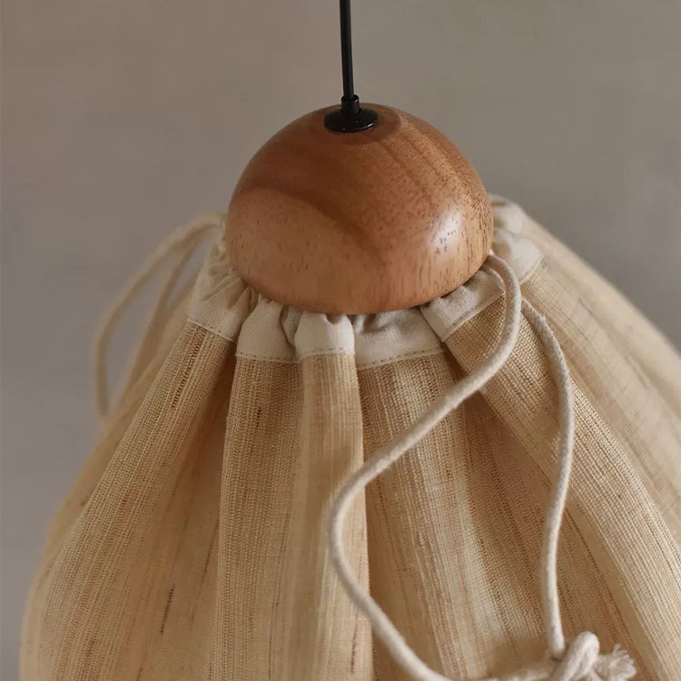 Invisible - Handmade Ramie Linen pendant lamp for tea/coffee space