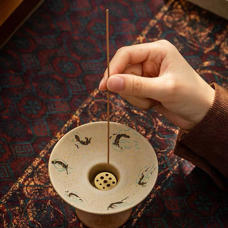 Flying Apsaras - Handmade incense/candle burner