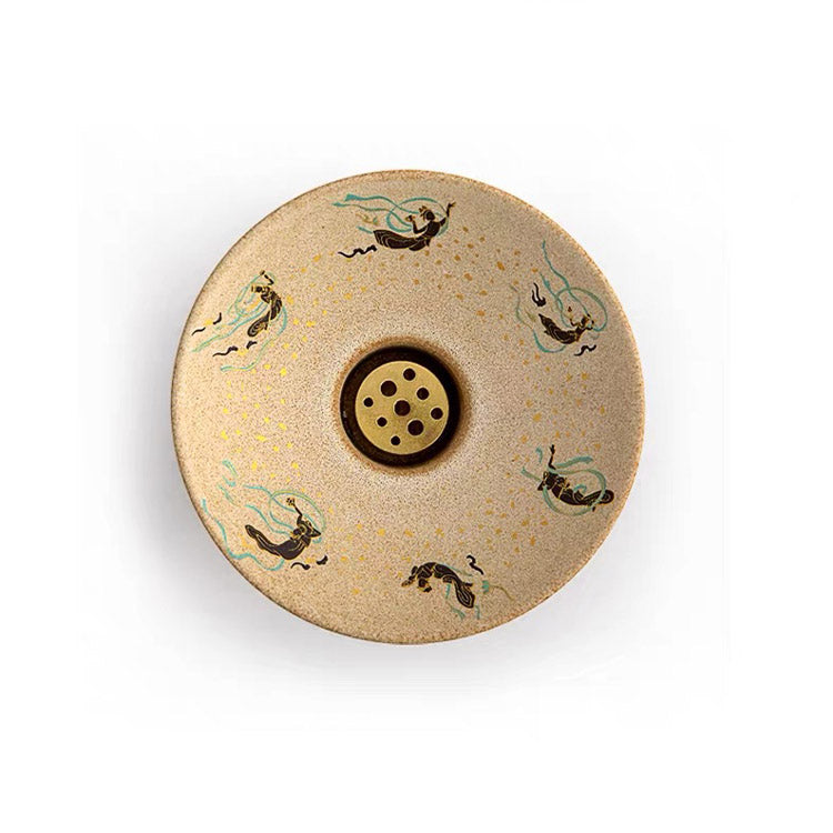 Flying Apsaras - Handmade incense/candle burner