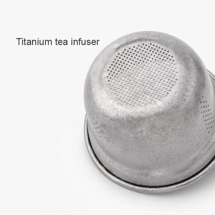 The Moment  - Glass tea mug with titanium infuser and lid