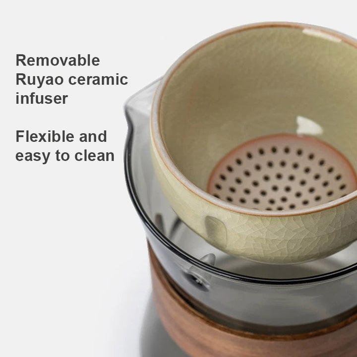 Cozy - Glass Teapot with Ruware Rotating Infuser - Teaware Space