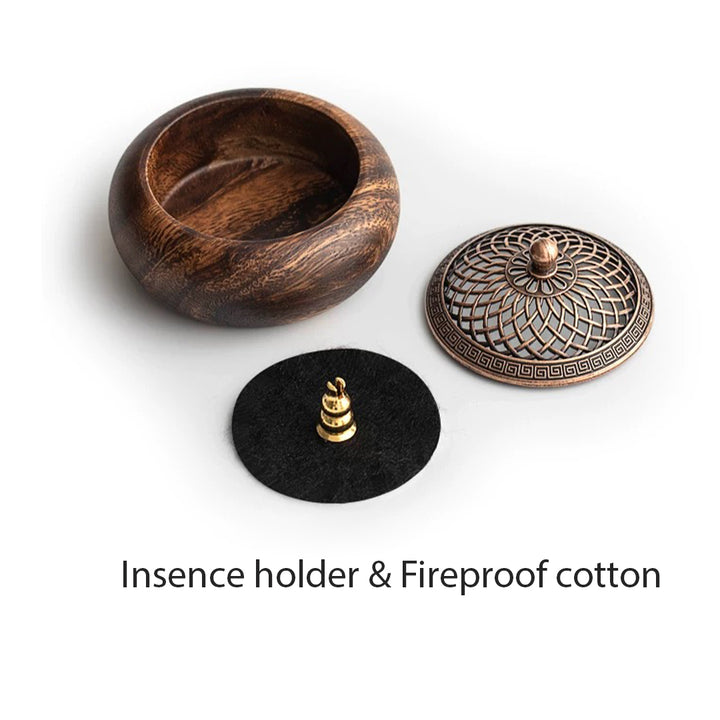 Zen state -  Walnut wood incense burner