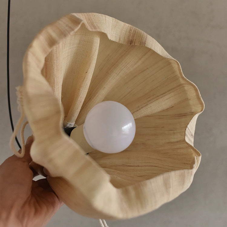 Invisible - Handmade Ramie Linen pendant lamp for tea/coffee space