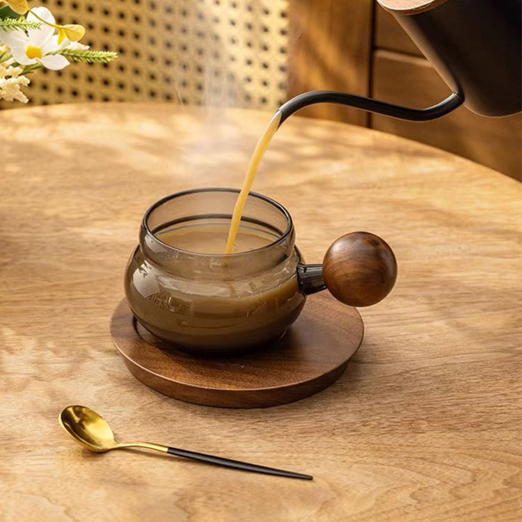 The Moment  - Glass tea mug with titanium infuser and lid