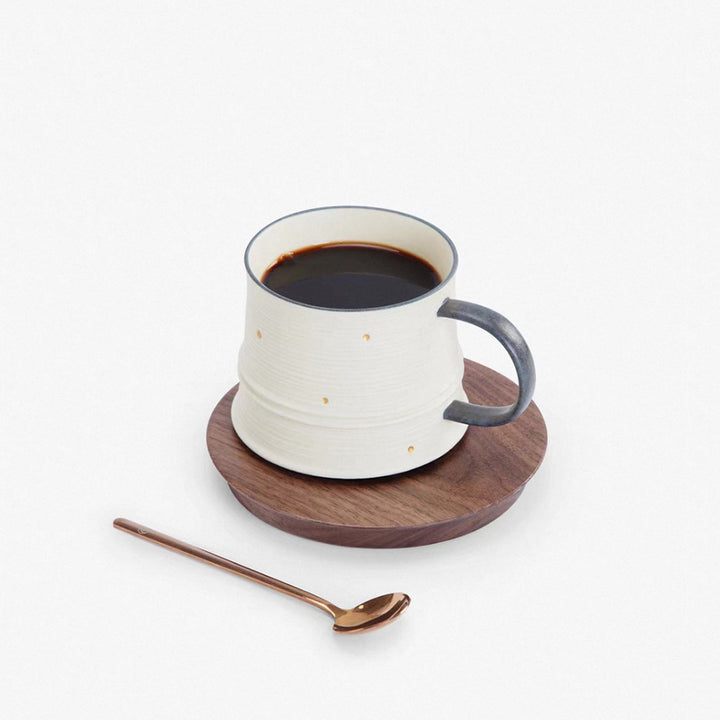 Shanti - ceramic latte mug with saucer