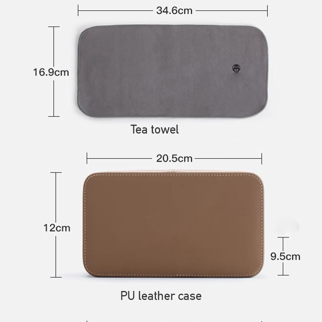 leather case - kungfu tea set 