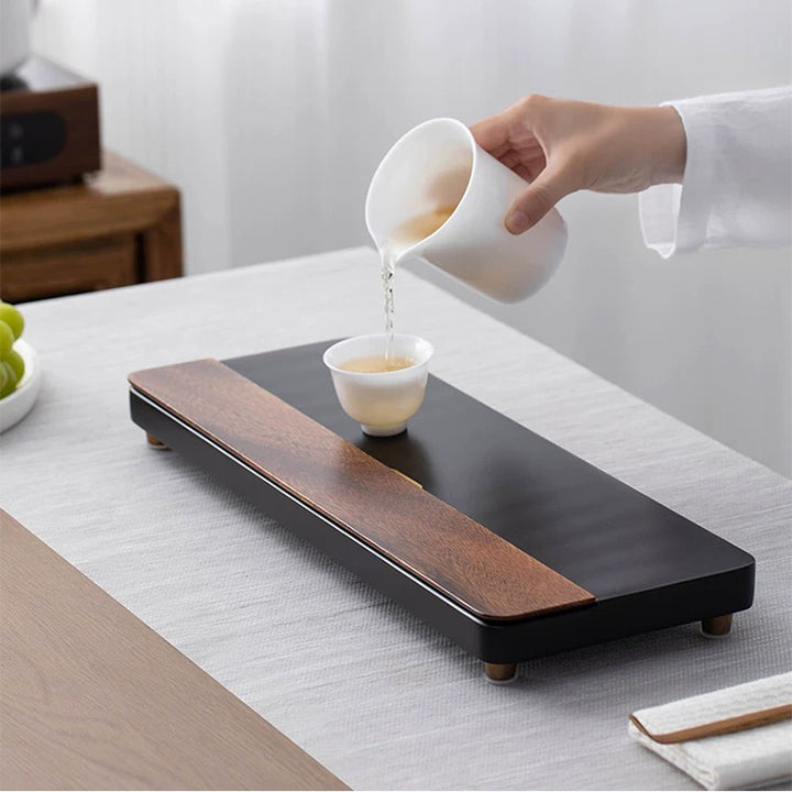 Zen Spirit - Heavy Bamboo tea tray with drainer - Teaware Space