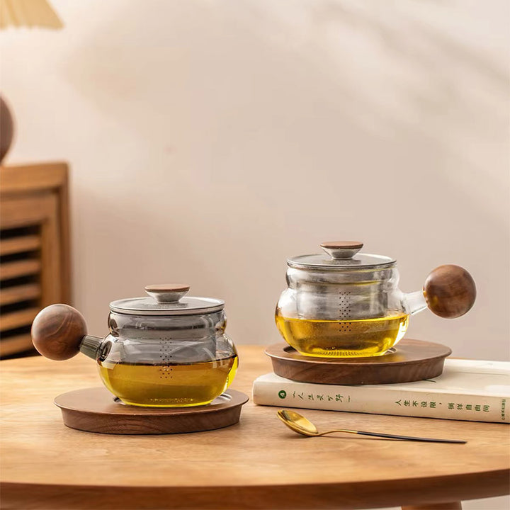 The Moment  - Glass tea mug with titanium infuser and lid