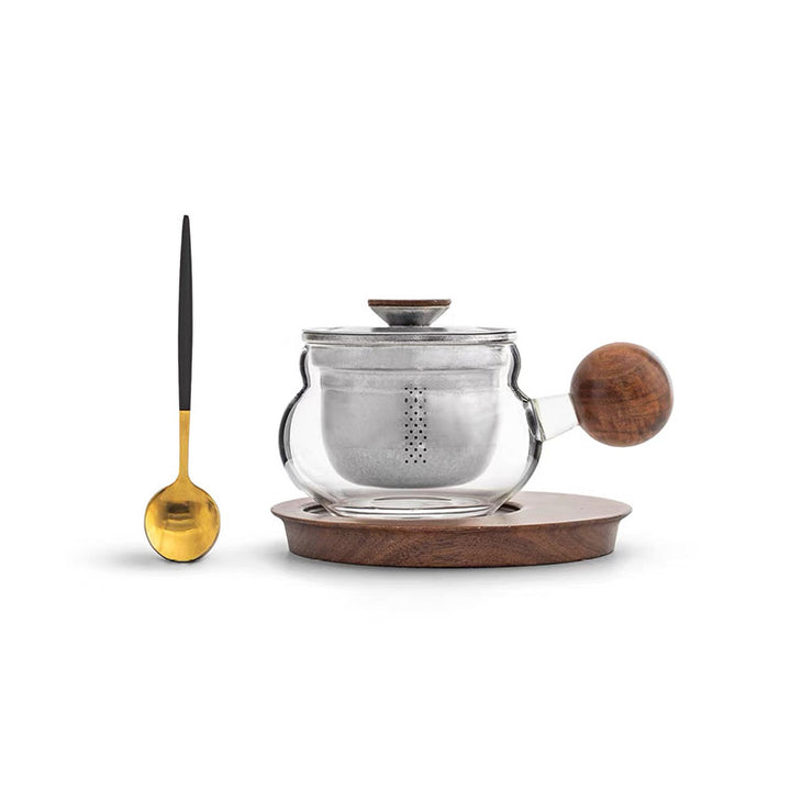 The Moment  - Glass tea mug with titanium infuser and lid