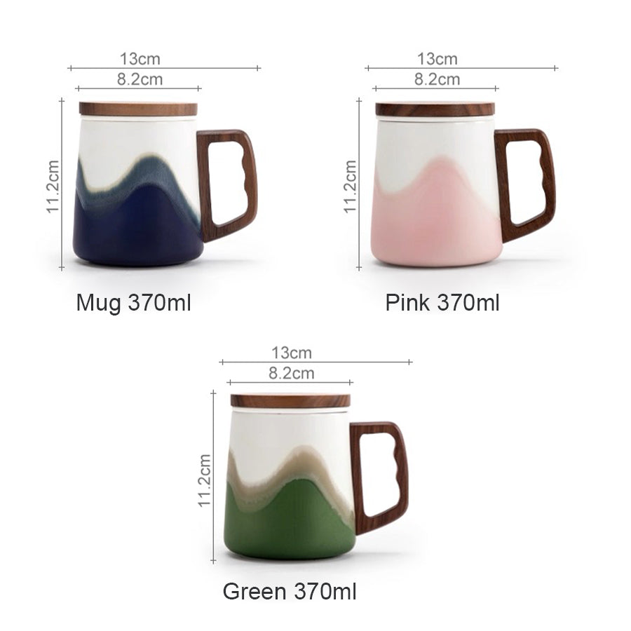 Mountain and Sea - Ceramic tea infuser mugs