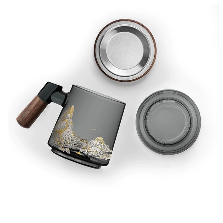 Peak and pit - 3D mountain glass tea cup 400ml