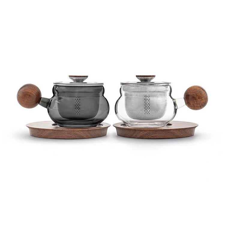 The Moment  - Glass tea mug with titanium infuser and lid