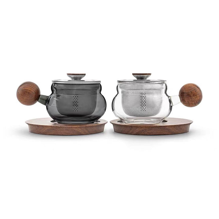 The Moment  - Glass tea mug with titanium infuser and lid