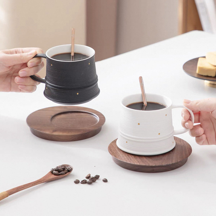 Shanti - ceramic latte mug with saucer