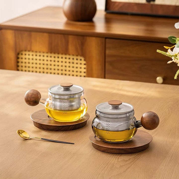 The Moment  - Glass tea mug with titanium infuser and lid