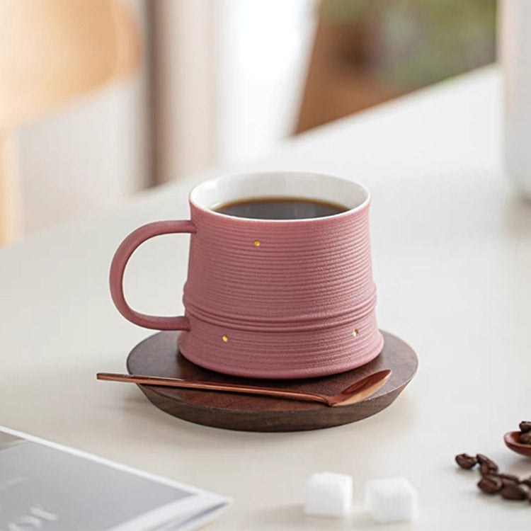 Shanti - Pink latte mug with saucer