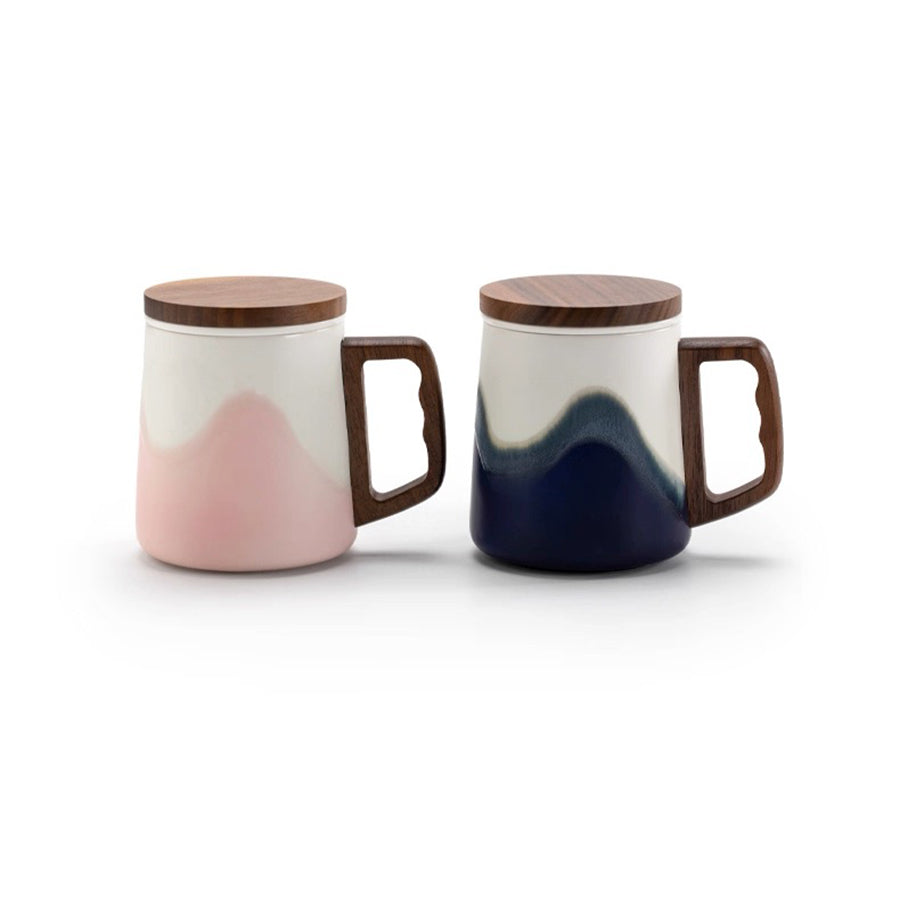 Mountain and Sea - Ceramic tea infuser mugs - Teaware Space