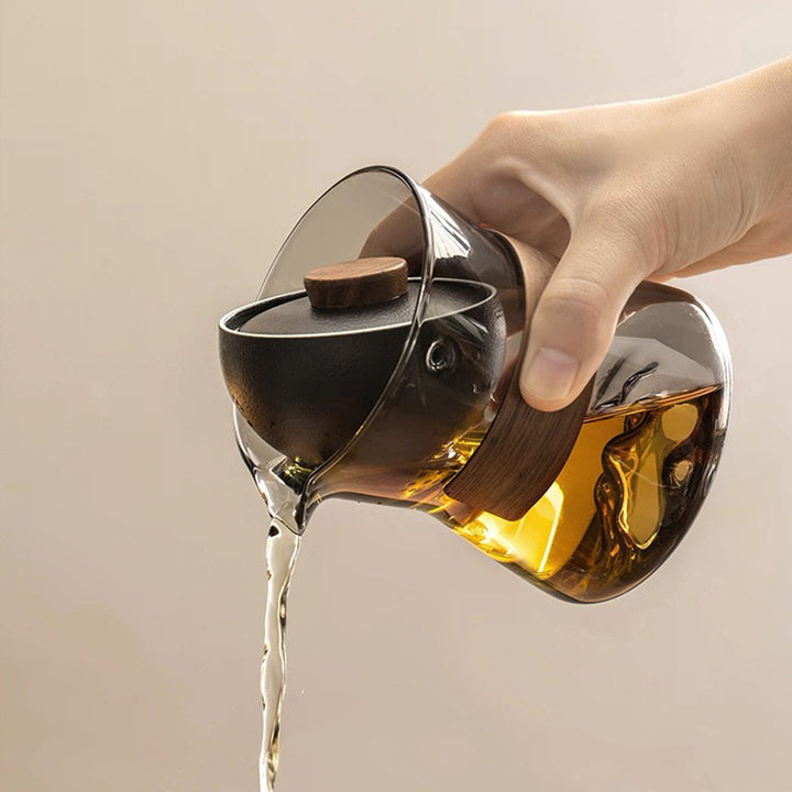 Comfy Hill - Glass rotate travel tea set with case