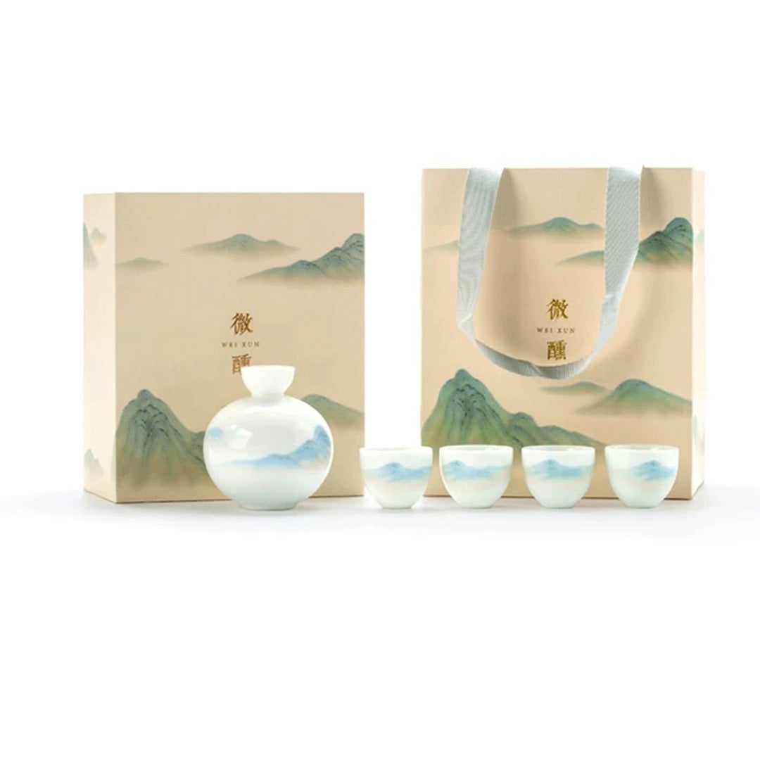 Handmade ceramic Mini Japanese sake set | Gift for man