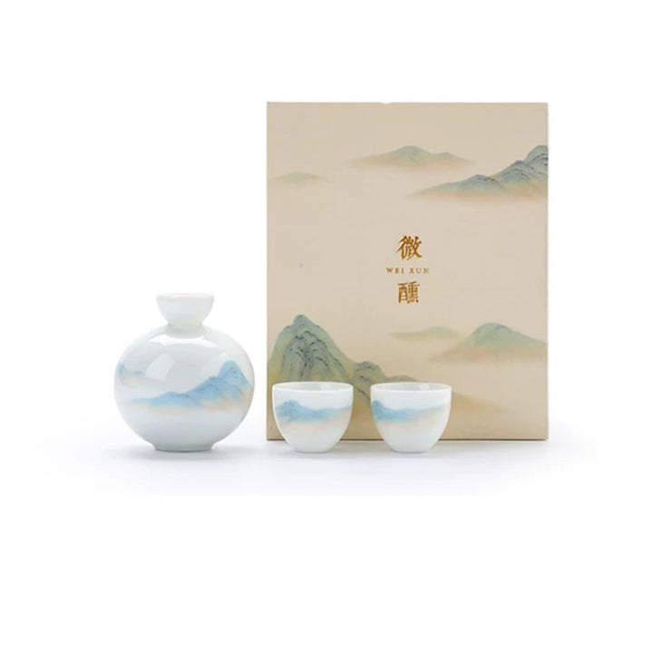 Handmade ceramic Mini Japanese sake set | Gift for man