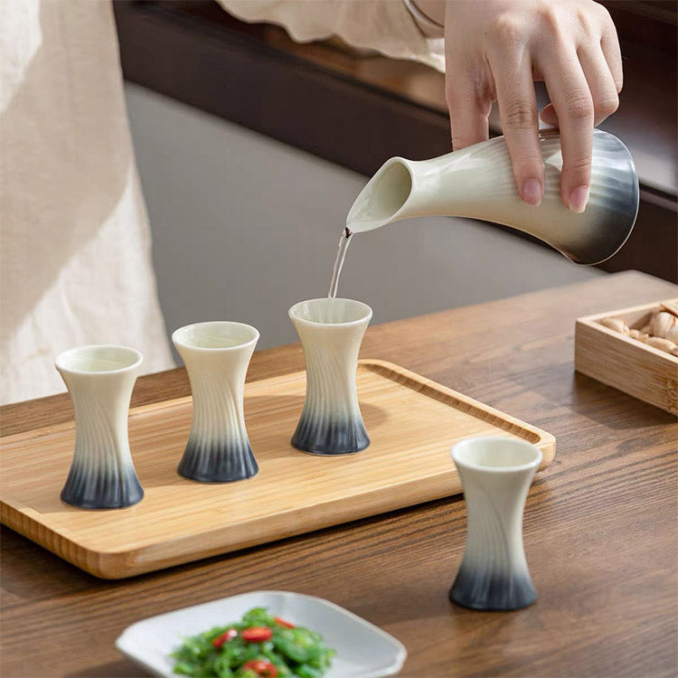 The Dance of Obsession - Handmade ceramic sake set