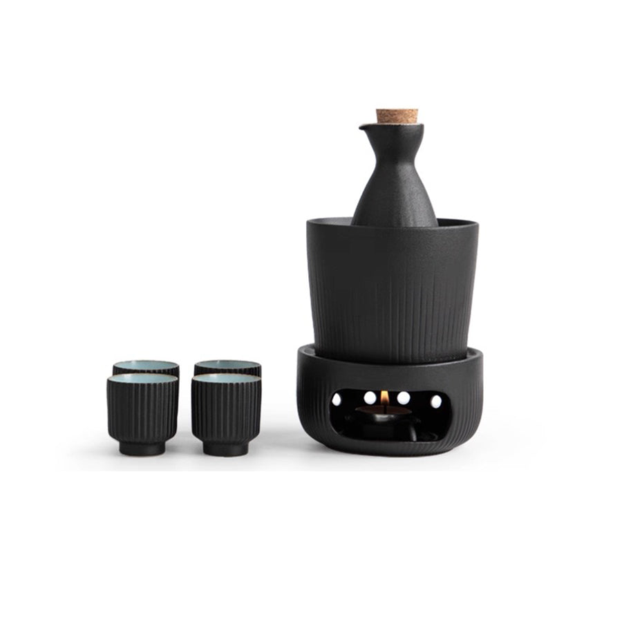 the best sake set with stovetop warmer